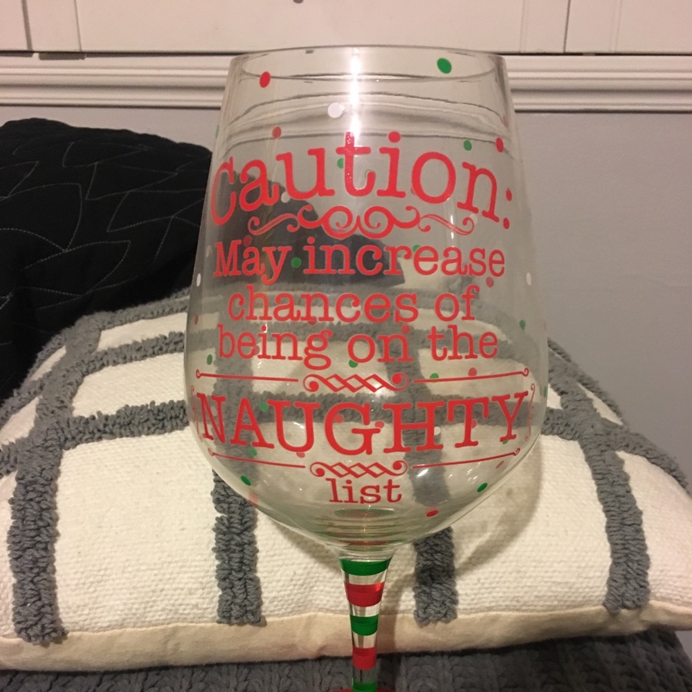 Giant Christmas Wine Glass
